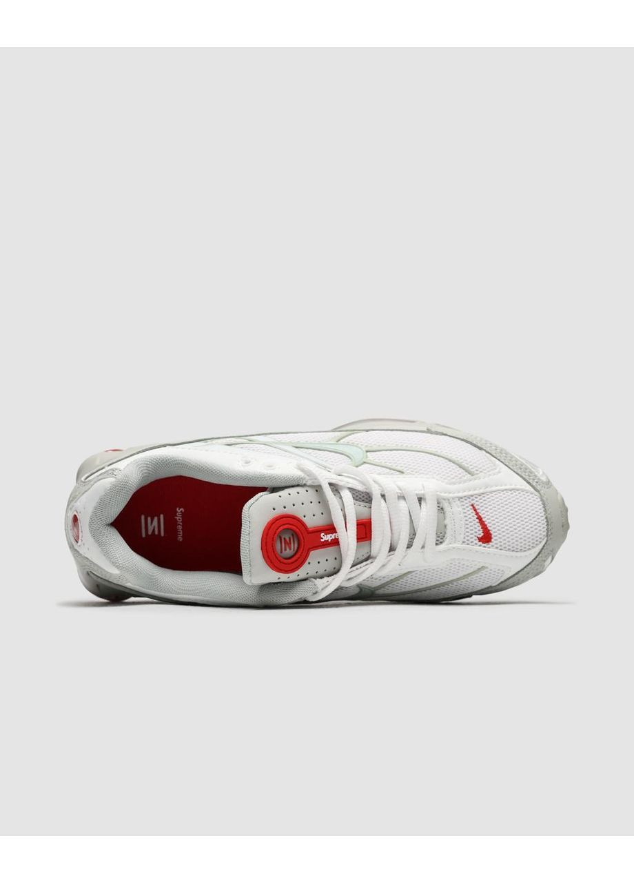 Белые демисезонные кроссовки nike white/red No Brand Shox Ride 2 SP x Supreme