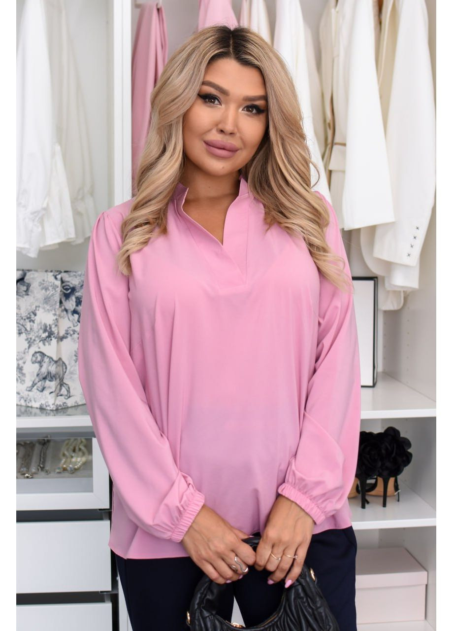Розовая блузка женская однотонная Style Point