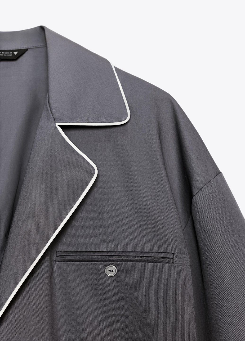 Графитовая повседневный рубашка однотонная Zara