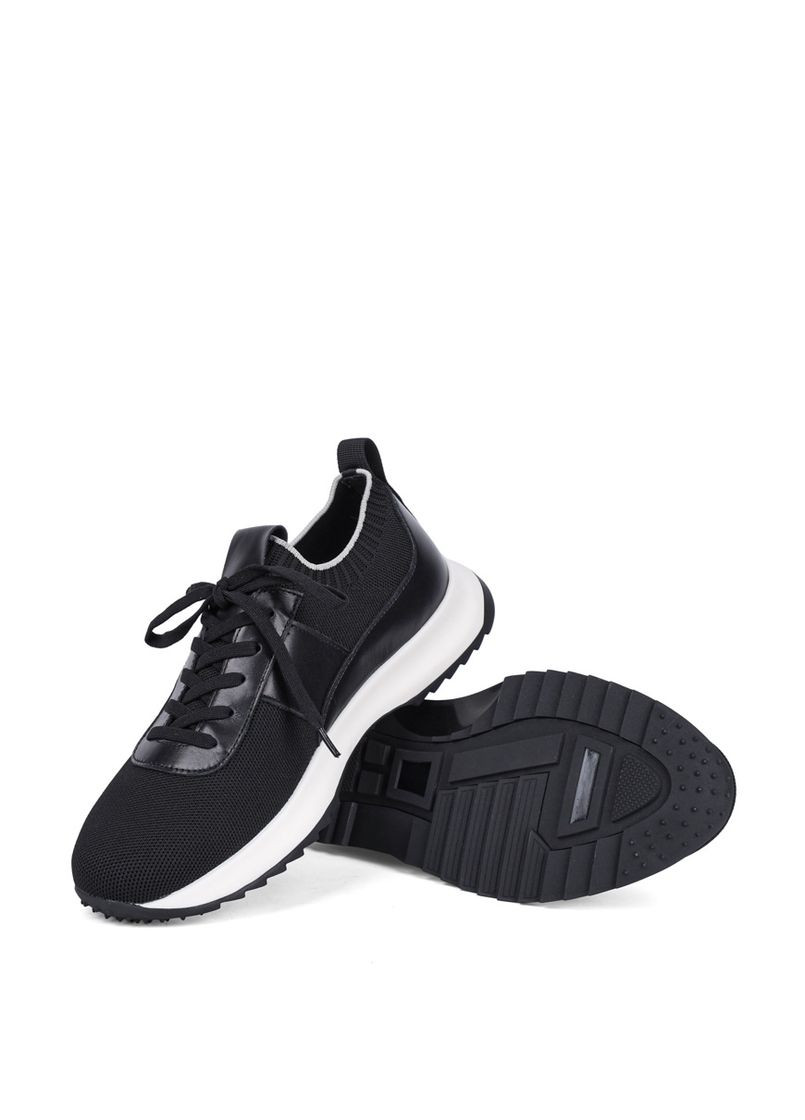 Черные летние мужские кроссовки fz688-1a черный ткань MIRATON