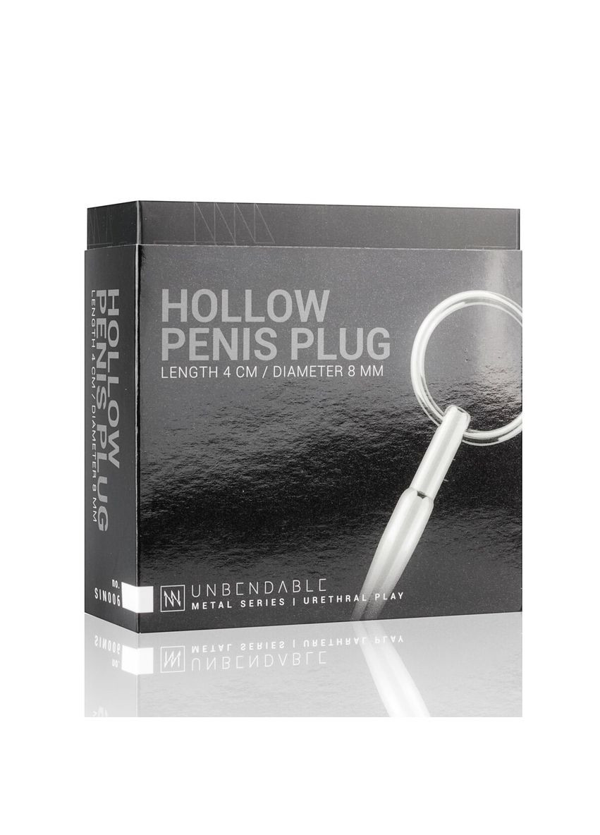 Полый уретральный стимулятор Hollow Penis Plug, длина 4см, диаметр 8мм - CherryLove Sinner Gear Unbendable (282963998)