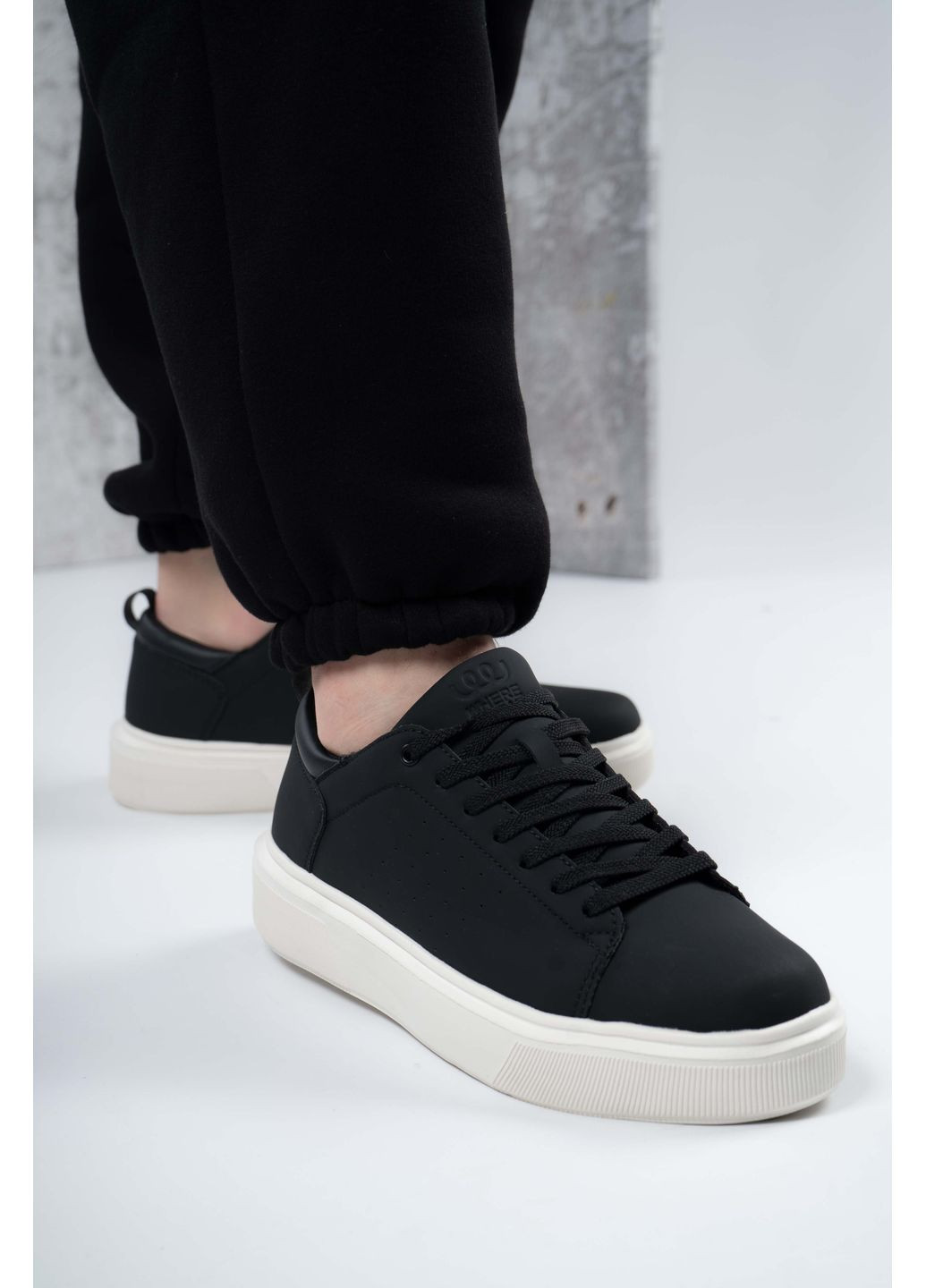 Черные кеды мужские черные демисезонные 346899 Where Uwear