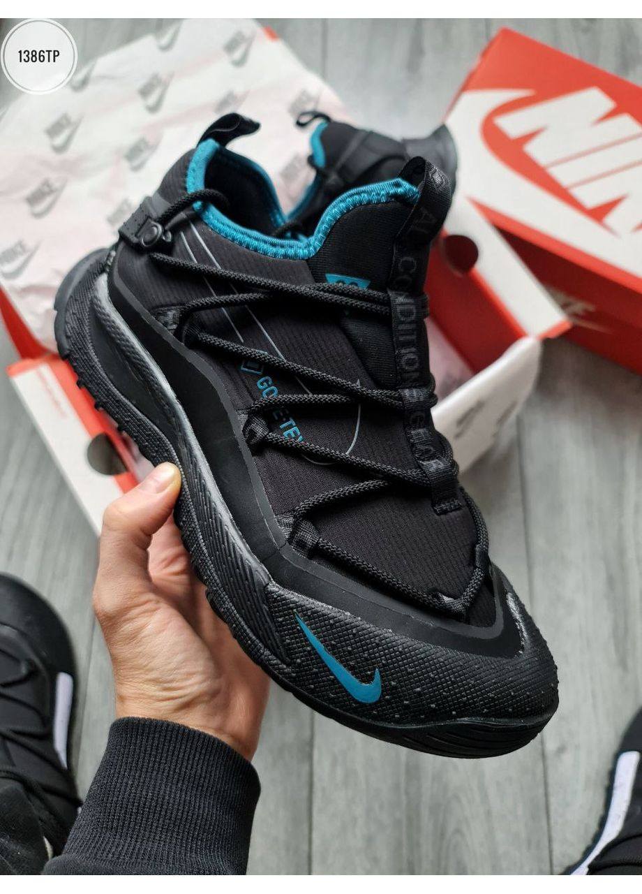 Черные демисезонные кроссовки мужские nike acg terra antarktik gore-tex low black / blue найк асг терра антарктик No Brand