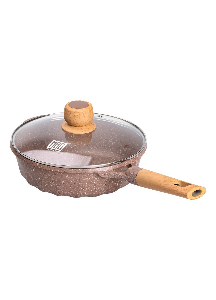 Алюминиевый сотейник 2,7 л с мраморным антипригарным покрытием Ø 24 см HP-4-436CO MGC (306849033)