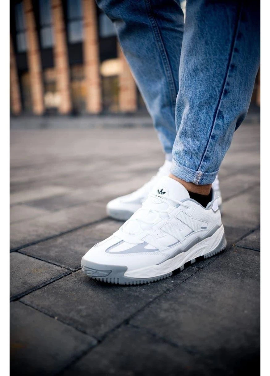 Білі літні кросівки adidas niteball white grey адідас найтбол No Brand