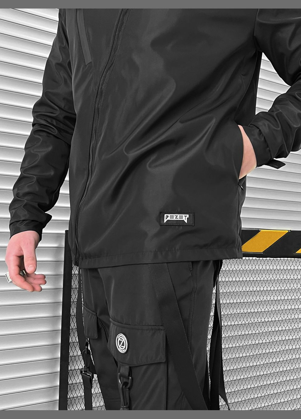 Черная демисезонная куртка ветровка сенсей черный BEZET