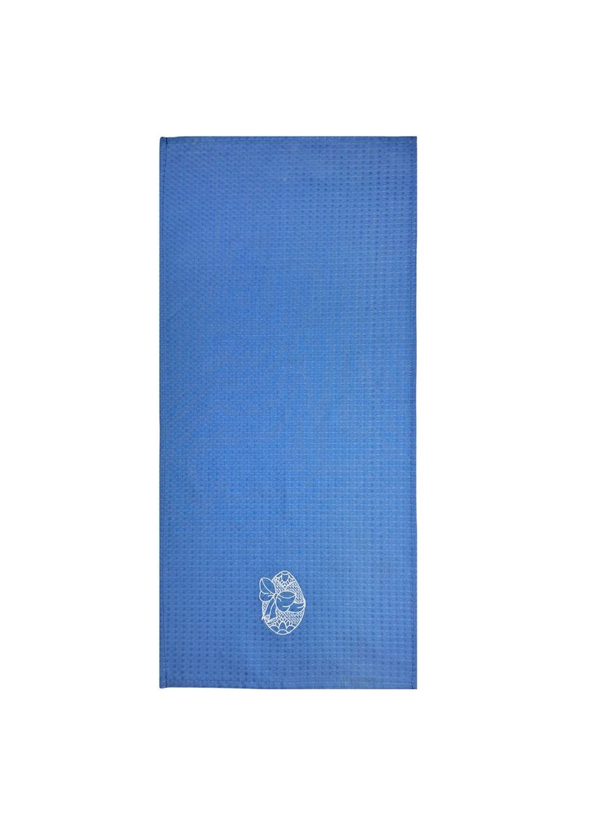 Полотенце Happy Easter с вышивкой пасхальное вафельное 35х70 см голубое (2800004775540) SoundSleep голубой