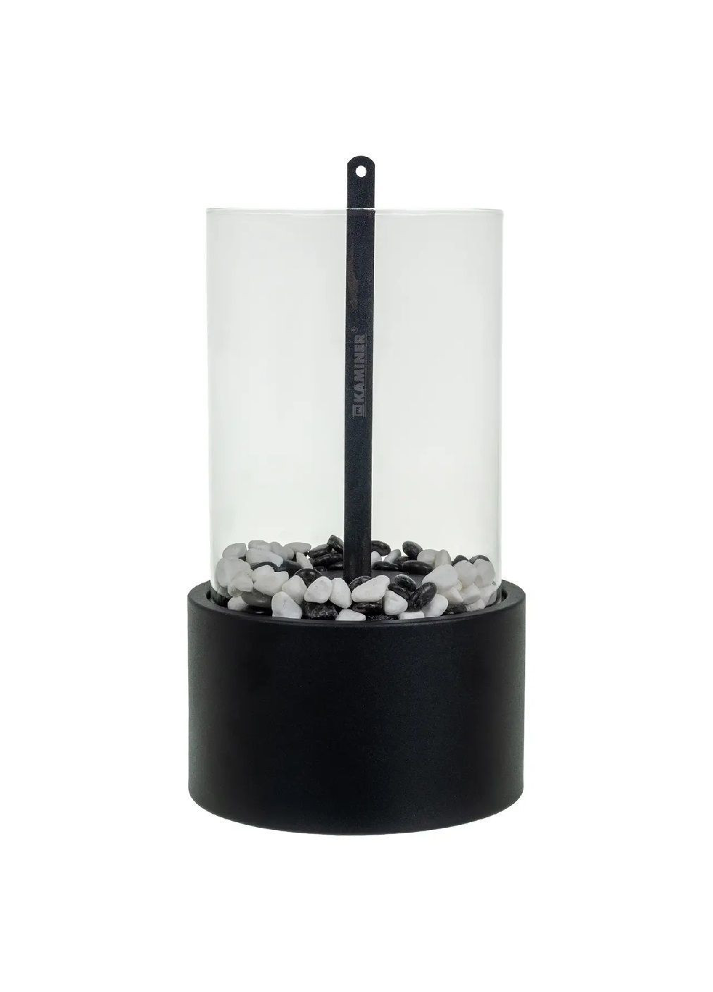 Домашній настільний бездимний біокамін на біоетанолі з чорними білими каменями гасителем вогню 150 мл 28×16×16 см (481662-Prob) Unbranded (364771164)