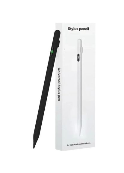 Універсальний стілус для планшета, телефона, з цифровим дисплеєм. Для Android, IOS, Windows. Чорний No Brand (306530242)