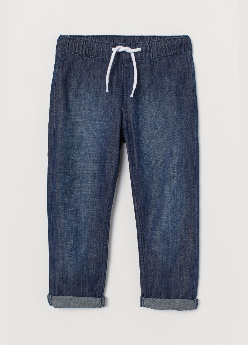 Темно-синие демисезонные джинсы regular fit с эластичной талией для мальчика 0454804-012 H&M