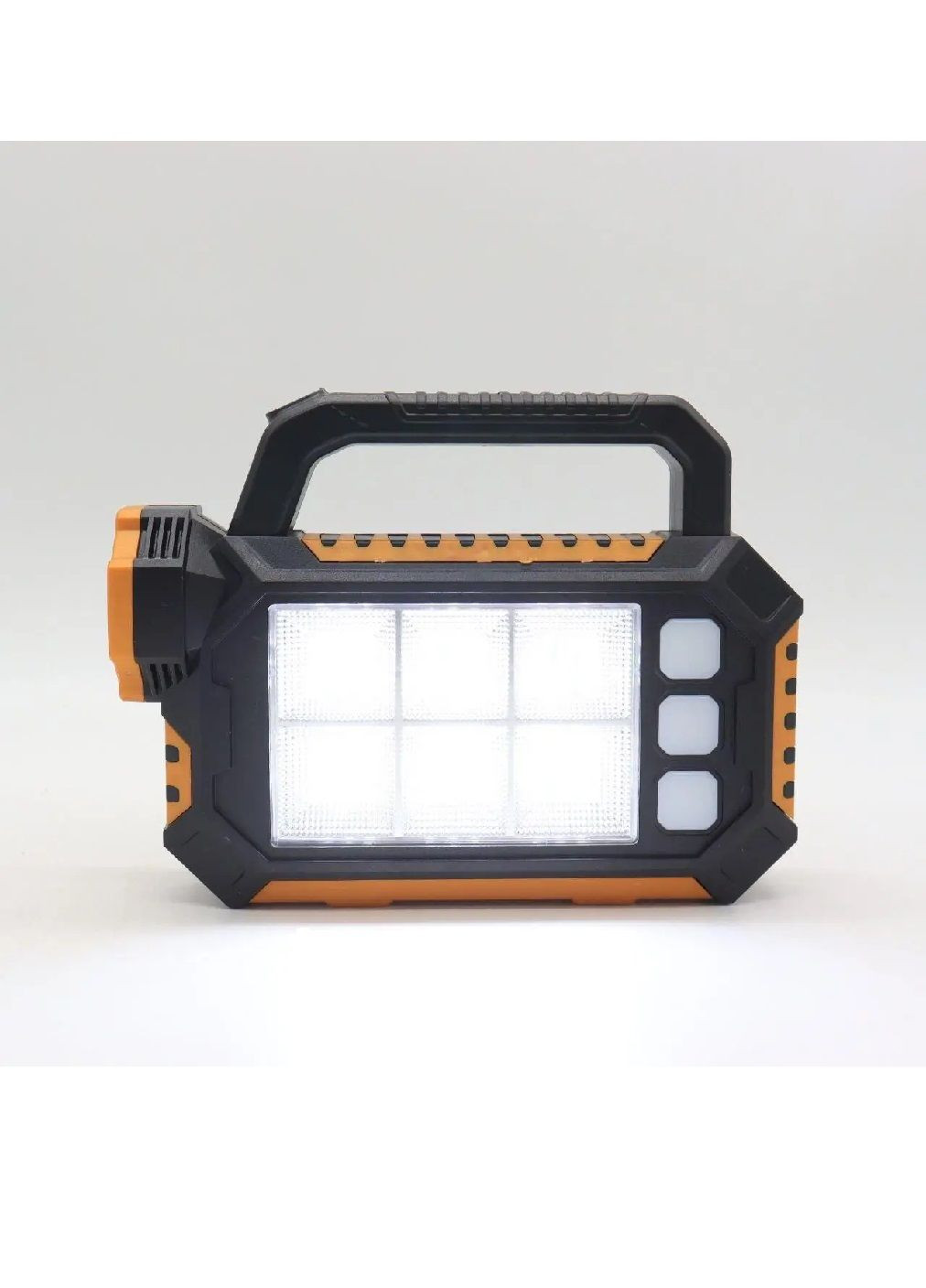 Фонарь лампа светильник прожектор ручной светодиодный с солнечной панелью повербанком 2800мАч (478375-Prob) 7 светодиодов Unbranded (304681293)