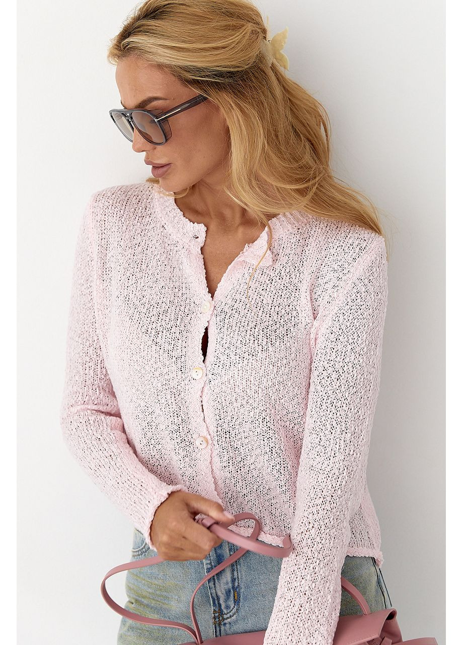 Розовый демисезонный кардиган Lurex