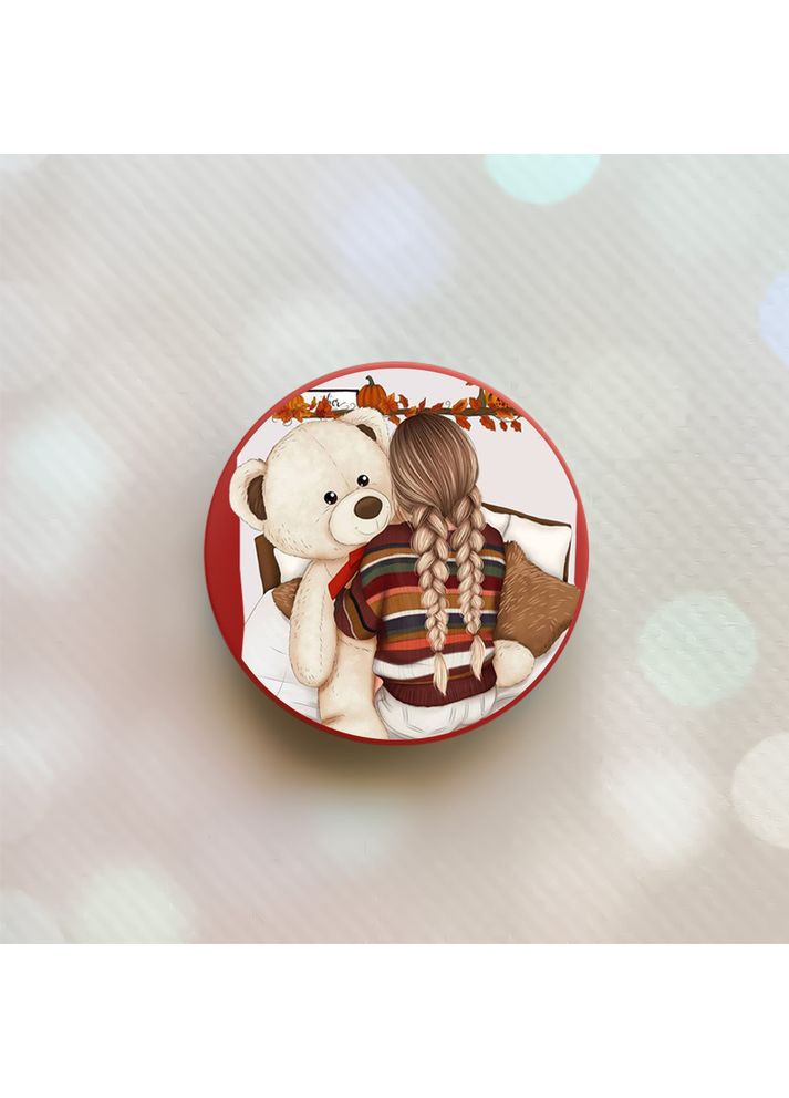 Держатель для смартфона / планшета попсокет Popsocket:: Девочка с мишкой (принт 117) Creative (360708453)