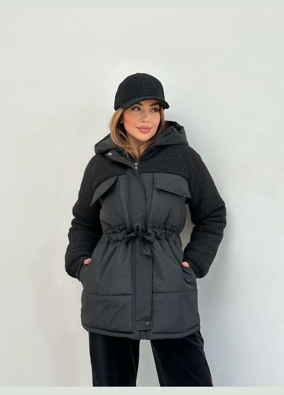 Черная зимняя куртка зимняя Garna