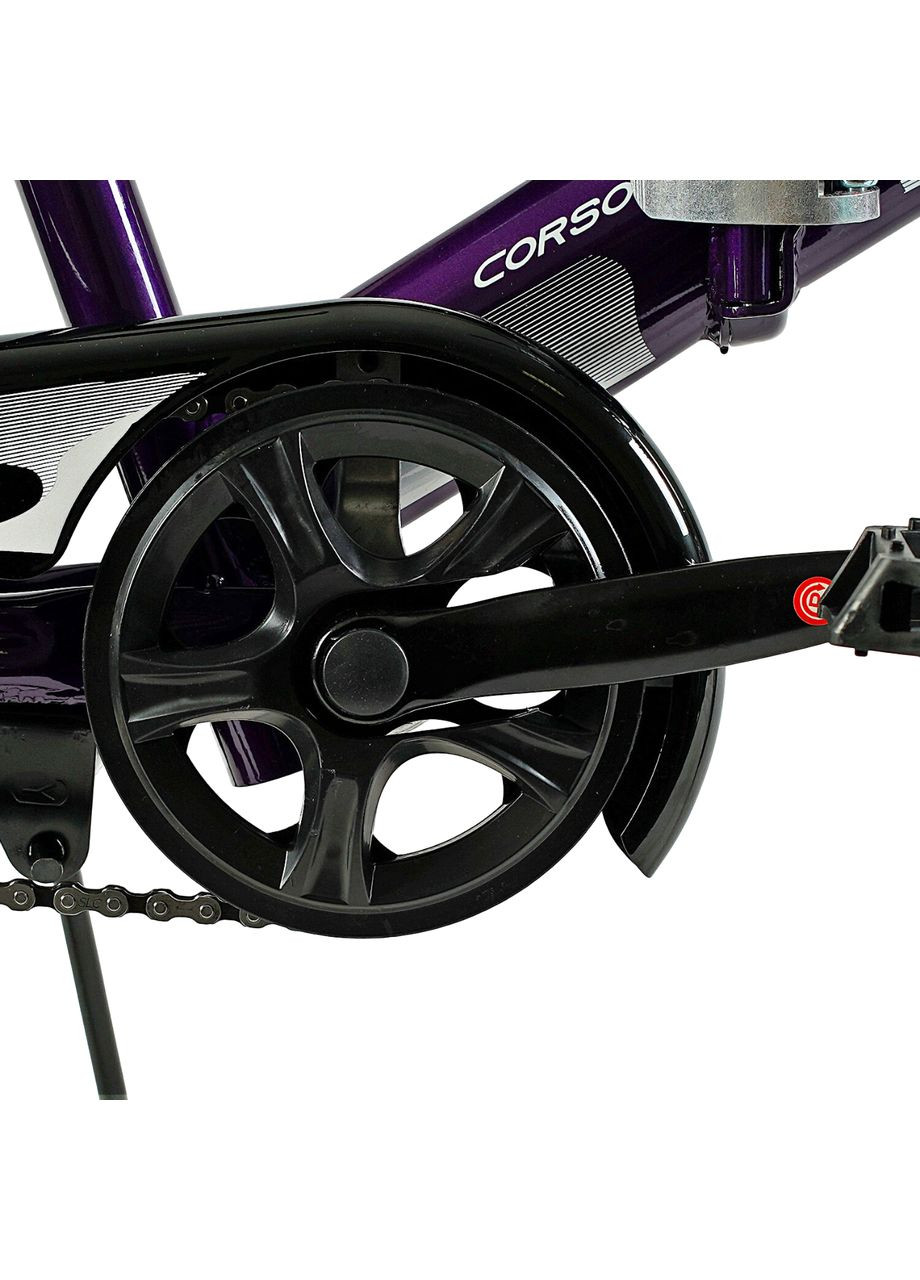Велосипед складной 24" Advance AD-241, односкоростной, складная стальная рама 14". Purple (148346) Corso (340910605)