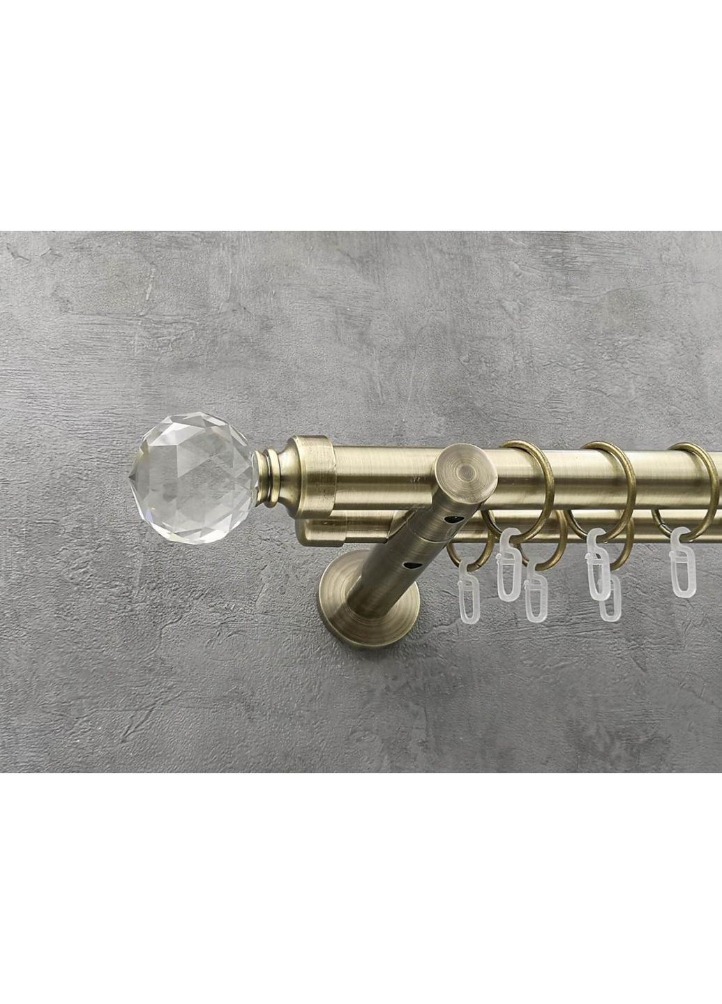 Карниз Люмиера гладкая штанга двойной универсальный 25/19 мм 200 см Антик Quadrum (352782930)