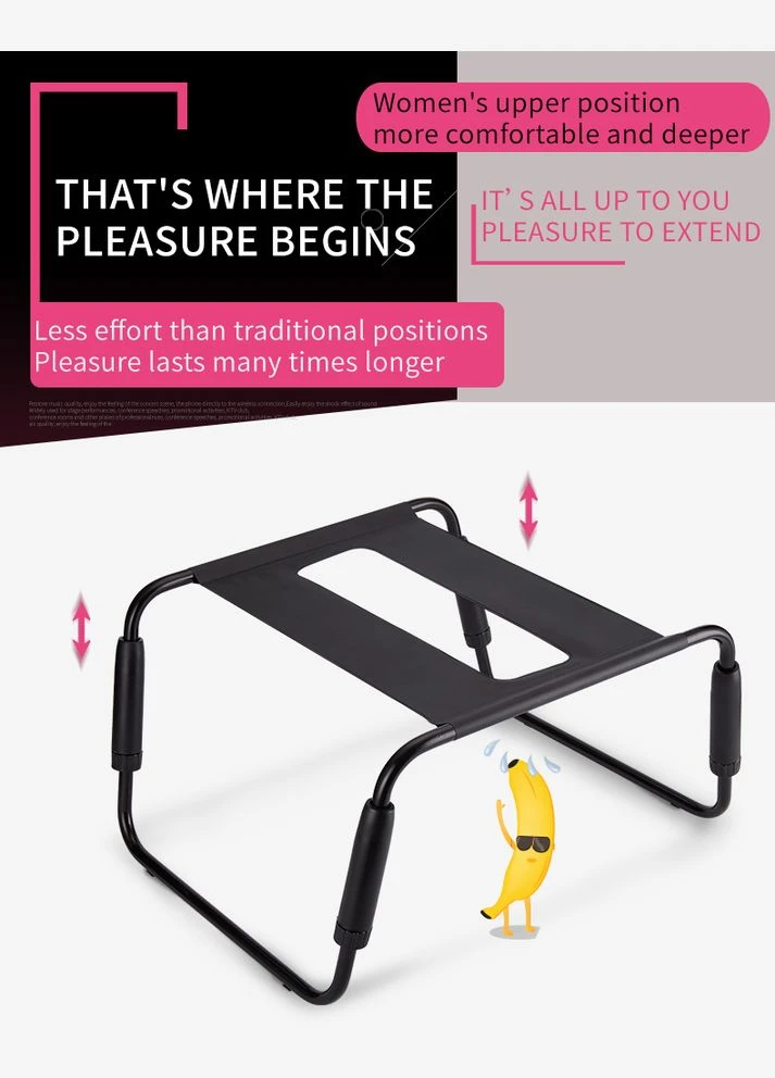 Компактний стілець для сексу Easy Detachable Sex Chair з регульованою висотою, чорний Roomfun (334141095)