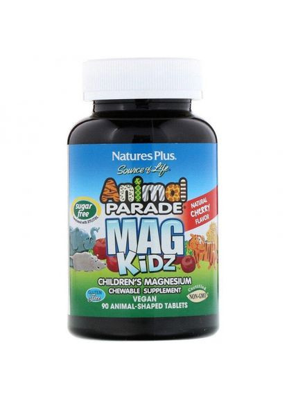 Магний для детей, Children's Magnesium,, Animal Parade, 90 жевательных зверей (NAP29942) Nature's Plus (266039136)