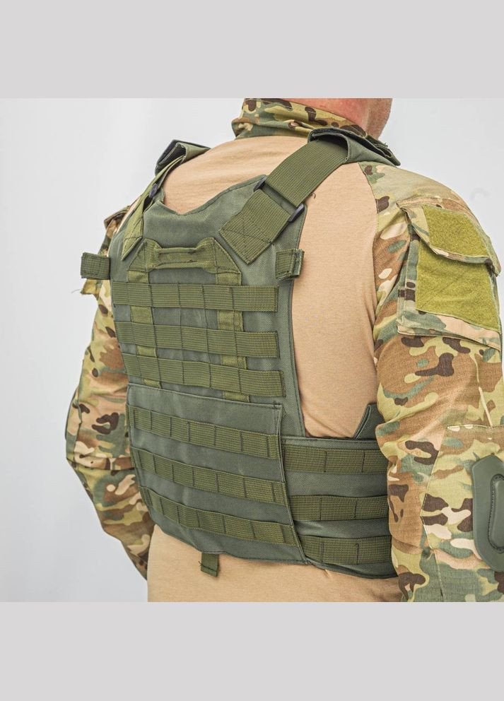 Плитоноска жилет тактичний MOLLE олива зелена військова армійська No Brand (299460992)