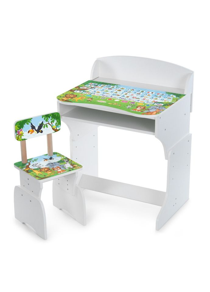 Дитяча парта зі стільцем M 301 дерев'яні регульовані для дітей від 5 років навчальні меблі для школи Bambi (368758731)