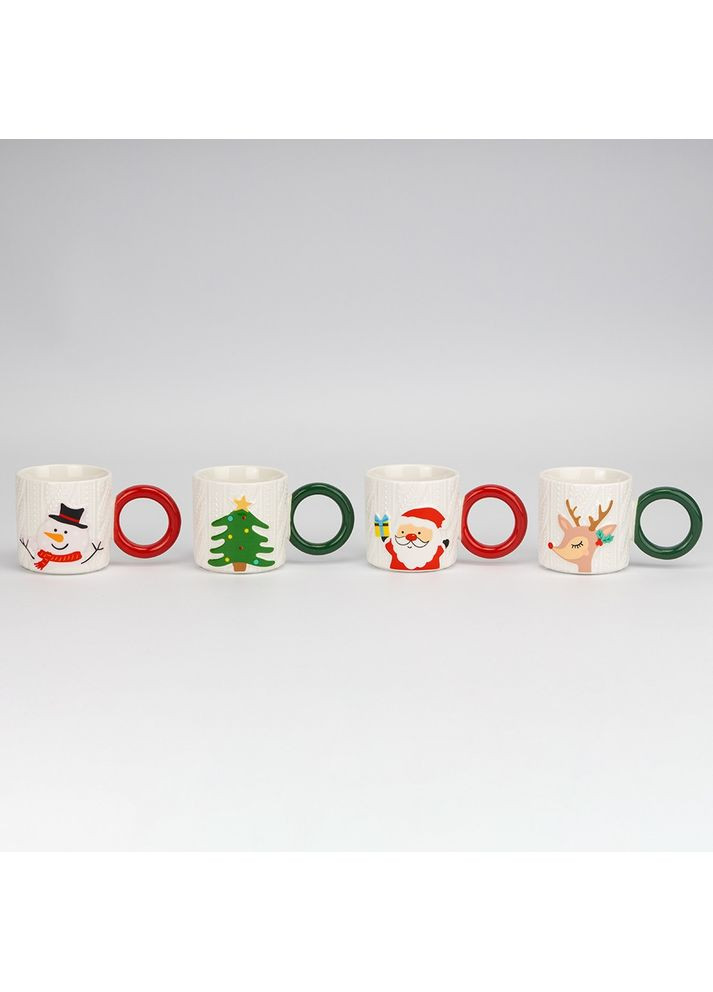 Набір чашок 4 шт. Святкова радість 280 мл 19252-016 кераміка No Brand (366237901)