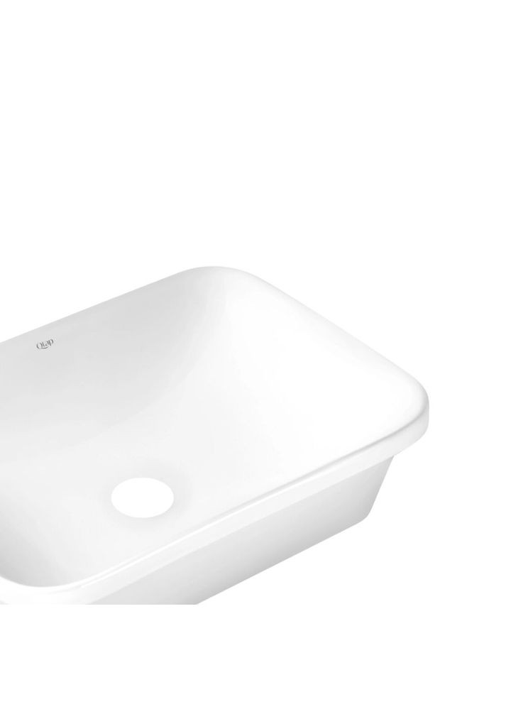 Комплект Scorpio: Раковина врізна прямокутна 510х390х145 мм White + Донний клапан PU02 Qtap QT1411K490WN47290 (341326627)