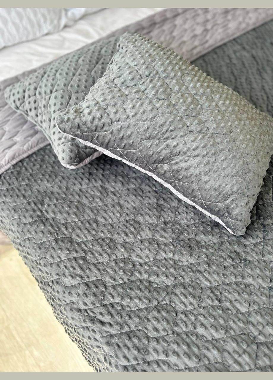 Міцне покривало подушка 220х240 Графіт (П4К-Мpled+poduska002-01) No Brand (306633211)