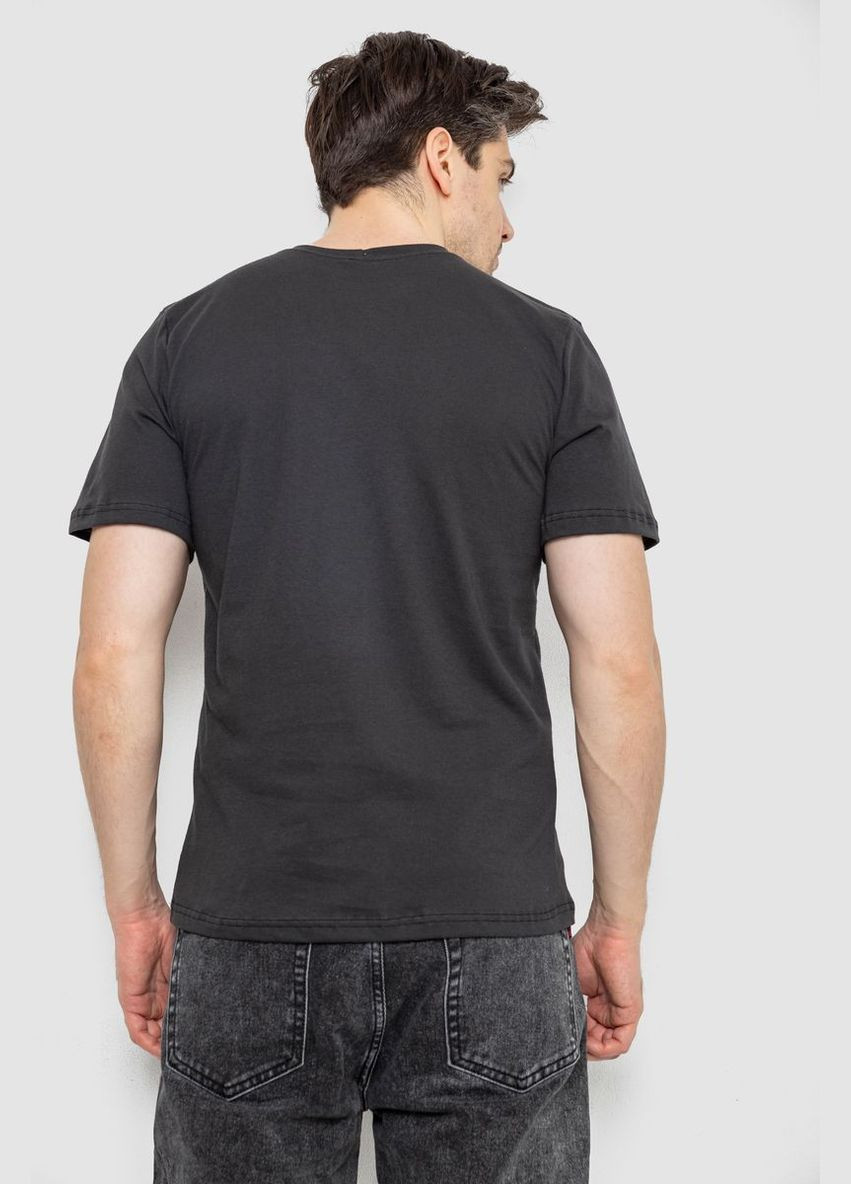 Темно-сіра футболка чоловіча з принтом,, 241r1903 Ager
