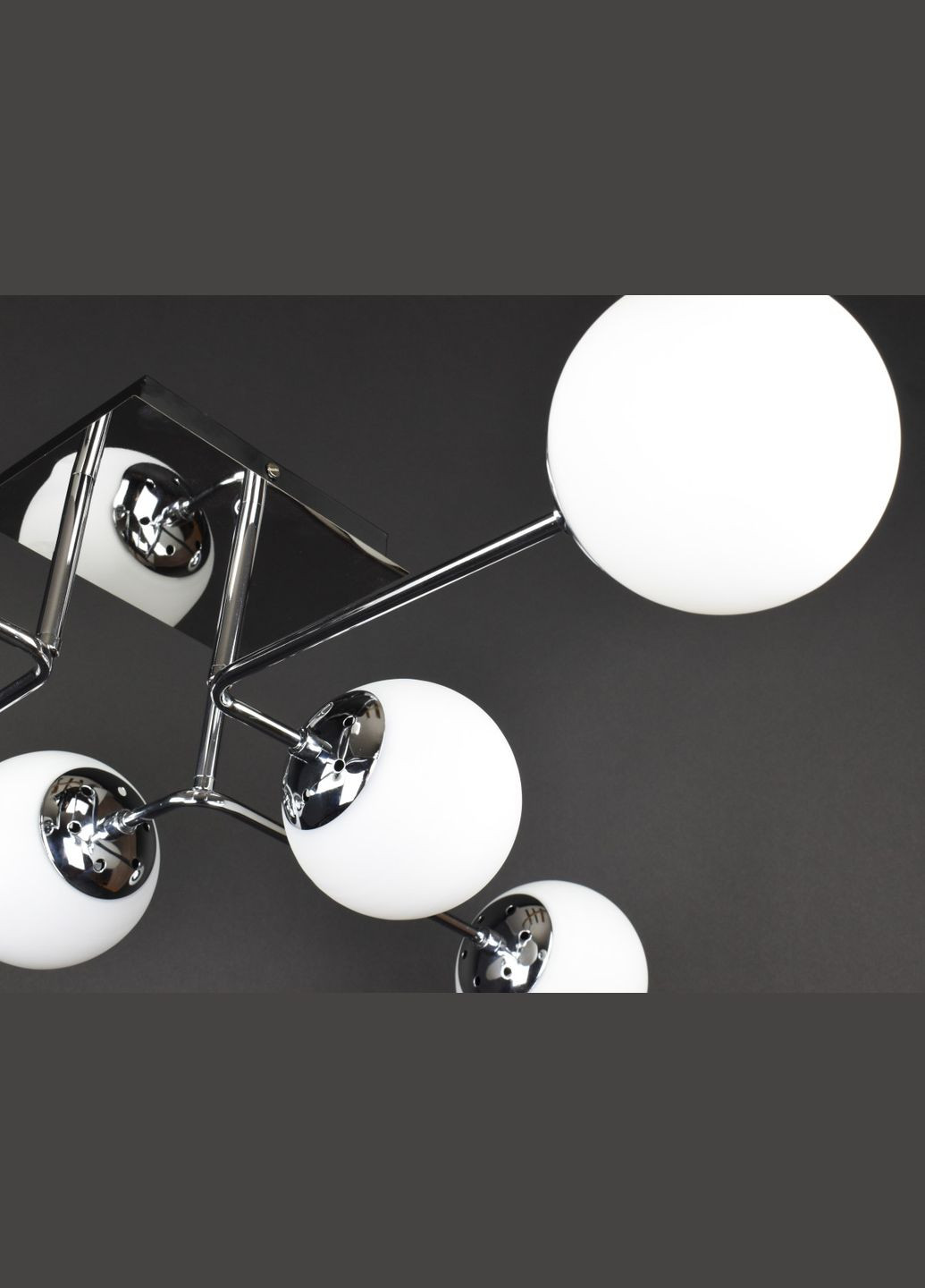 Люстра стельова на 6 лампочок 27992 Хром 21х72х78 см. Sunnysky (364754677)