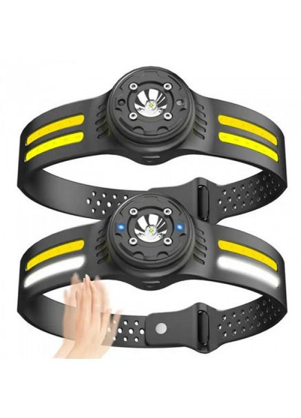 Фонарь налобный аккумуляторный T134-XPE-4COB водонепроницаемый корпус с датчиком движения 6 режимов Bailong (370606726)