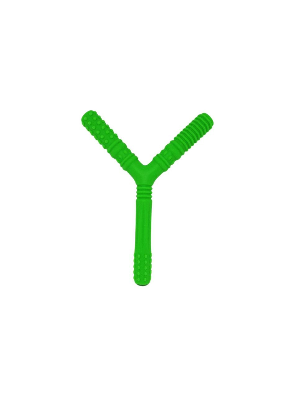 Сенсорный жевательный тренажер Y трубочка зеленый толщина 15мм высота 125мм (85*55) No Brand (333828240)