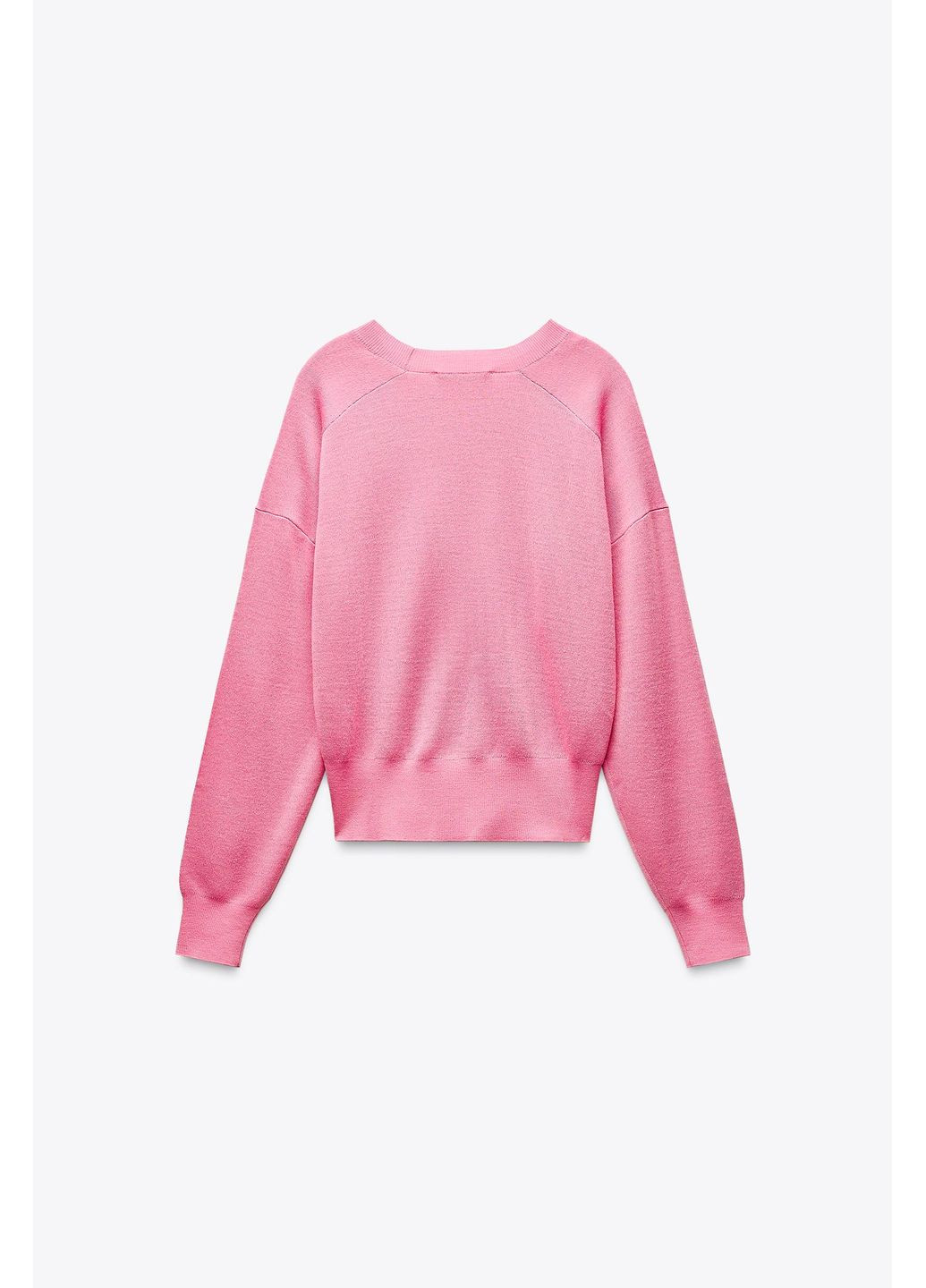 Рожевий однотонний светр із змішаної вовни та альпака Zara