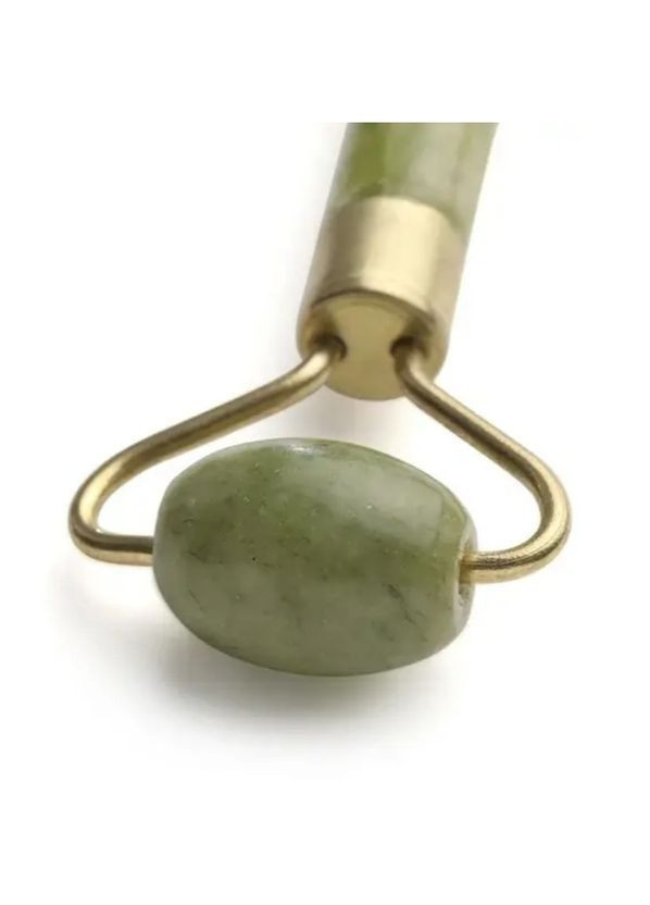 Массажёр роликовый двухсторонний для лица из натурального нефрита 14×5,8 см, каменный ролик для улучшения состояния кожи No Brand (364191286)