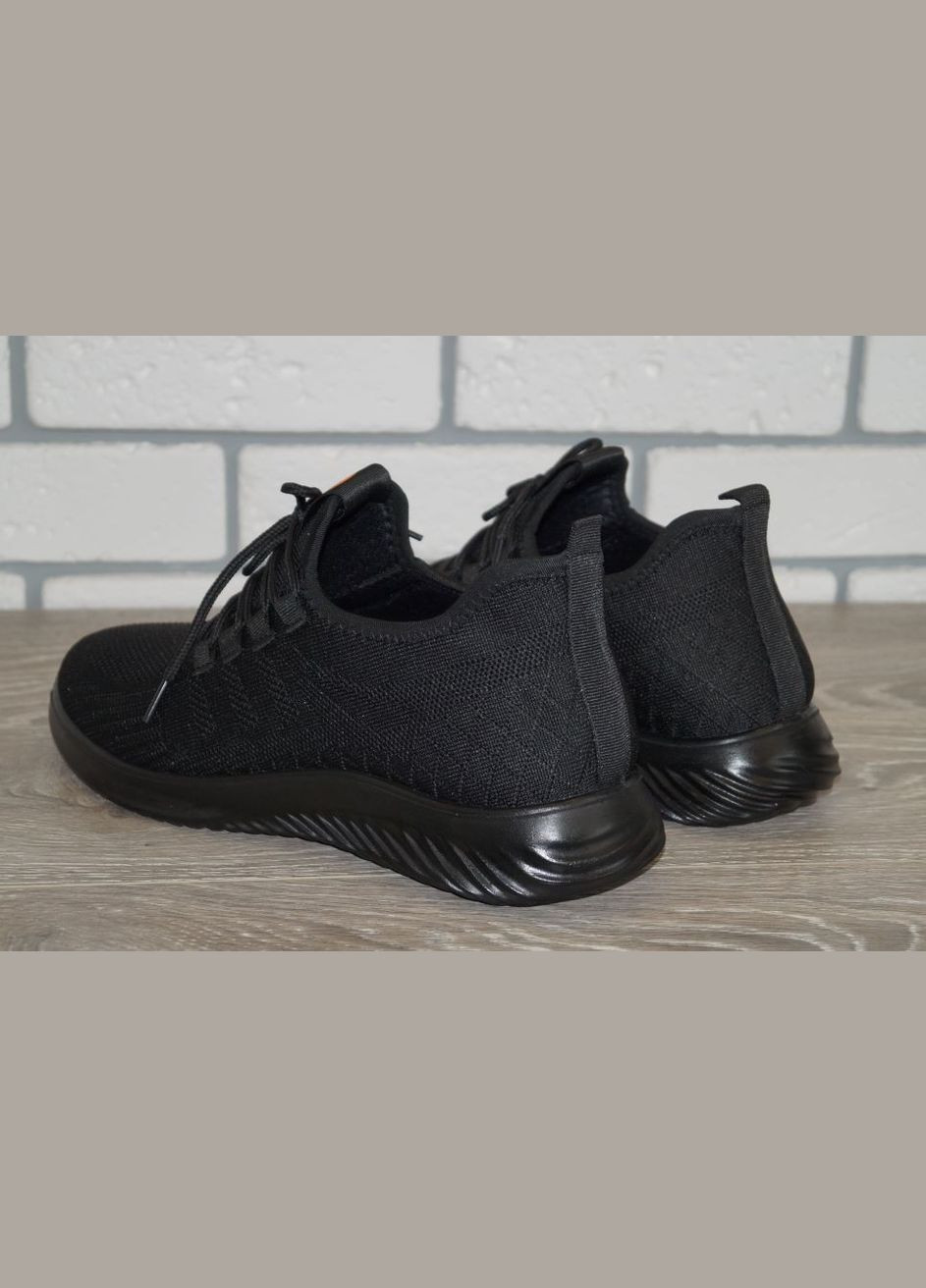 Черные демисезонные кроссовки мужские текстильные черные Fuguishan