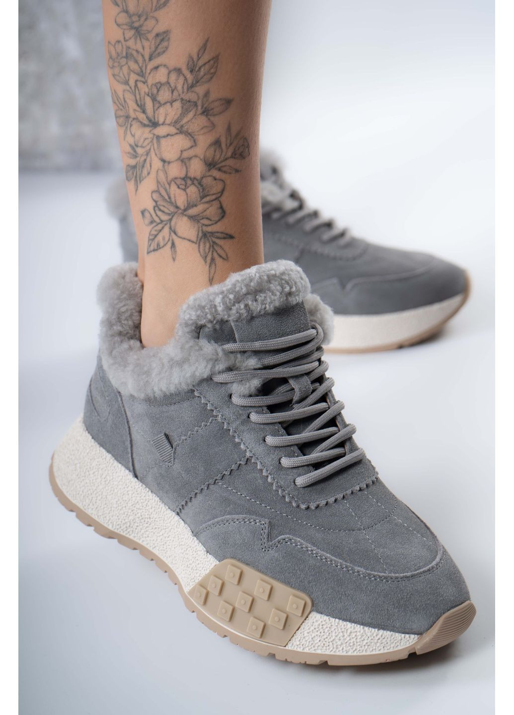 Кросівки жіночі Where Uweare AS617-L173-6M Натуральна замша сірі 346787 Where Uwear сірі зими (369920816)