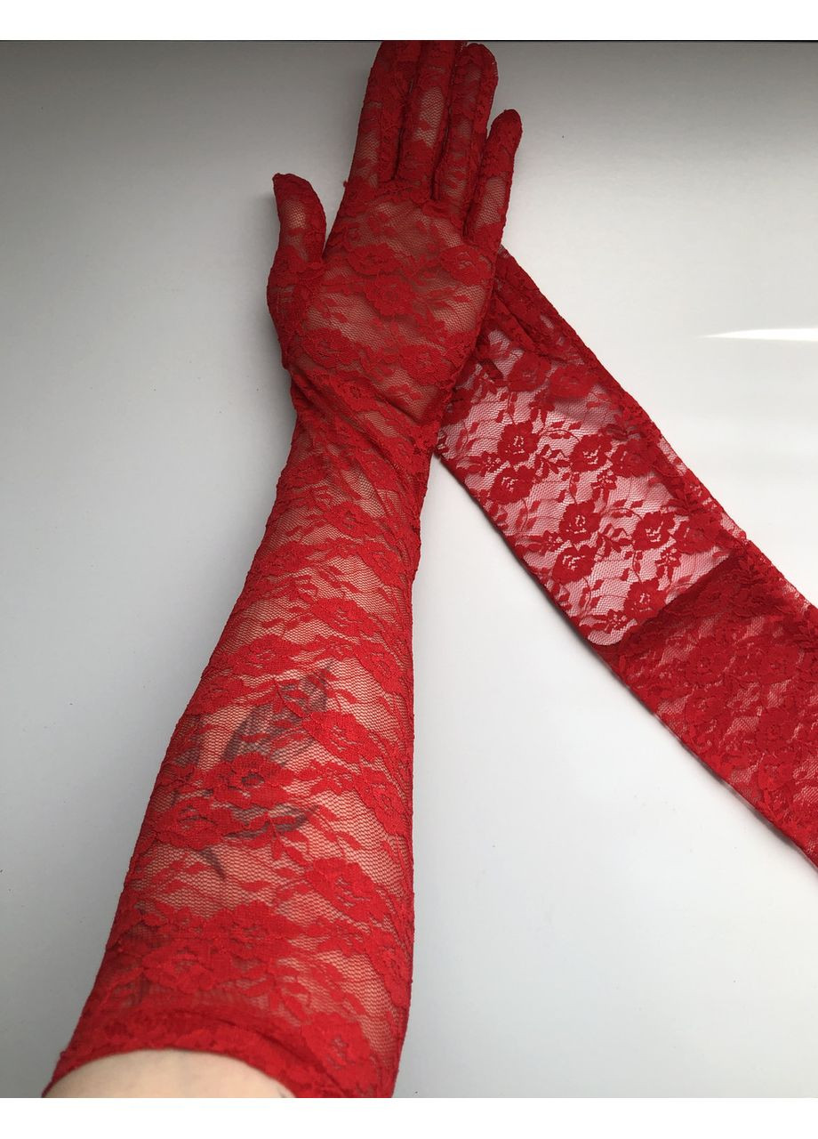 Довгі мереживні рукавички ажурні гіпюрові No Brand (353492346)