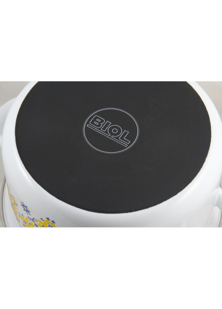 Кастрюля с крышкой Биол Вышиванка CE20V1 20 см 3.1 л голубая No Brand (348133805)