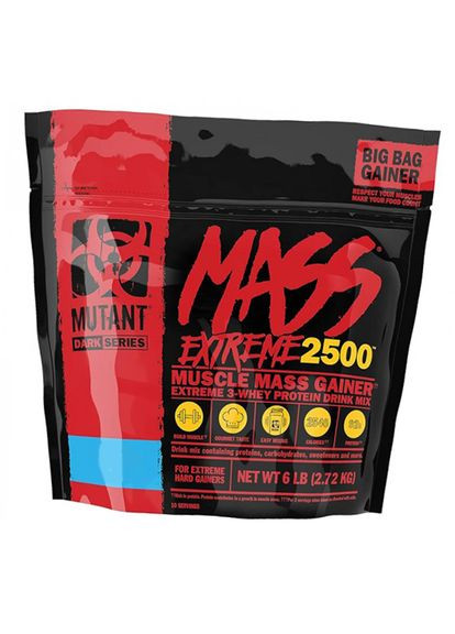 Гейнер, Mass XXXTreme 2500, 2720г Печенье-крем (30100003) MUTANT (296687595)