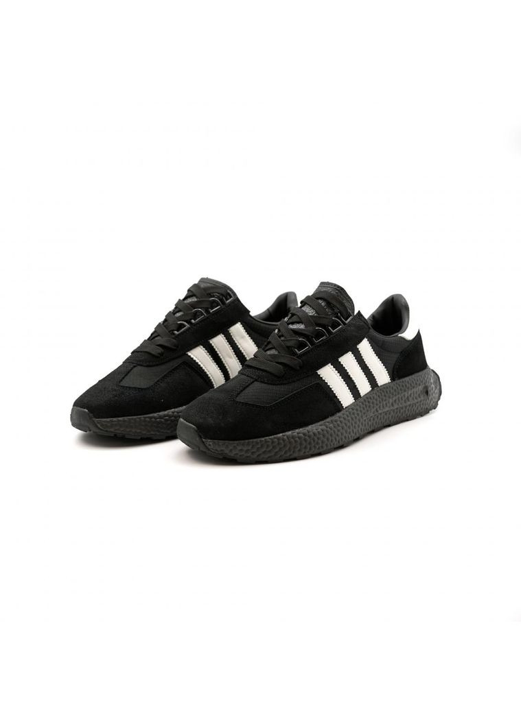 КРОССОВКИ ЖЕНСКИЕ ADIDAS RETROPY BLACK WHITE АДИДАС РЕТРОПИ No Brand чёрные демисезоны (369393652)