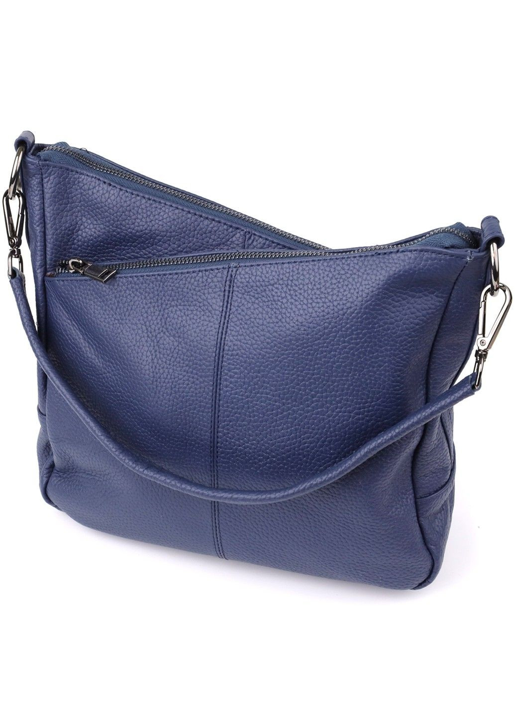 Сумка для жінок на два відділення з натуральної шкіри 23013 Синій Vintage (356452186)