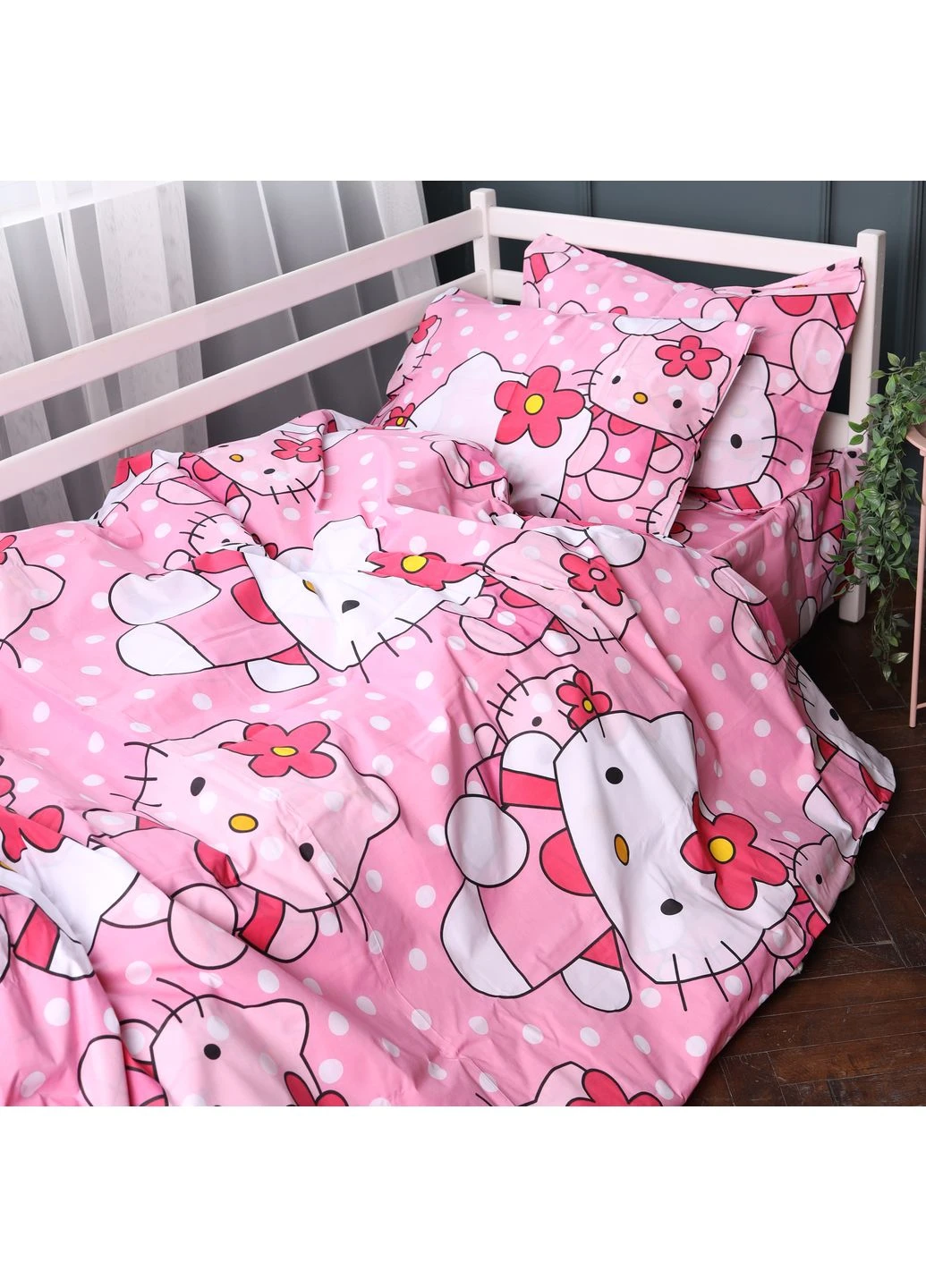 Комплект постельного белья Ranforce Elite 17-0864 Hello Kitty Pink Детский Mirson (399186372)
