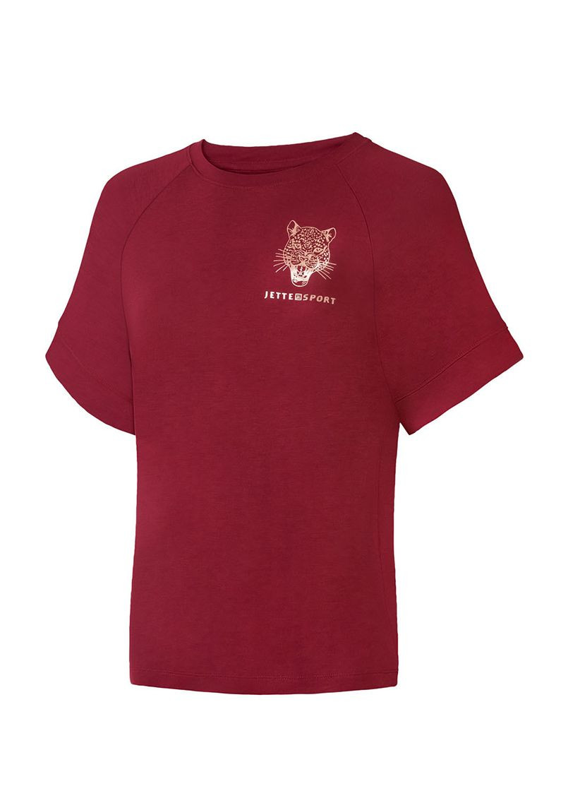 Темно-красная всесезон футболка функциональная с коротким рукавом Crivit