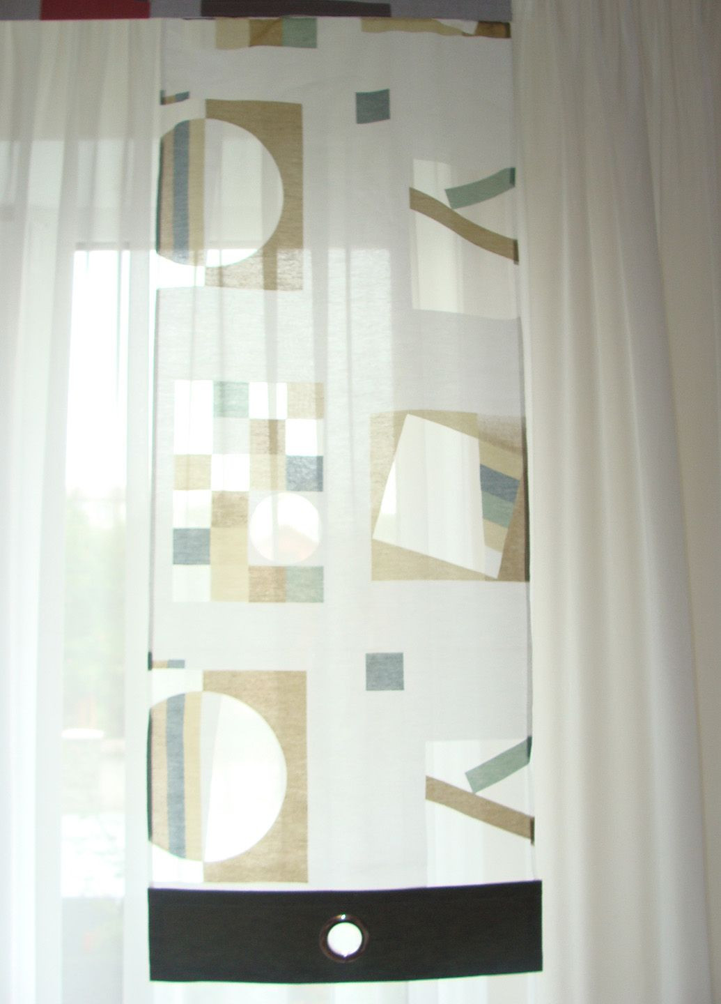 Жорсткий ламбрекен Абстракція 2м бежевий (84_2ж) Firanka Line (340112017)