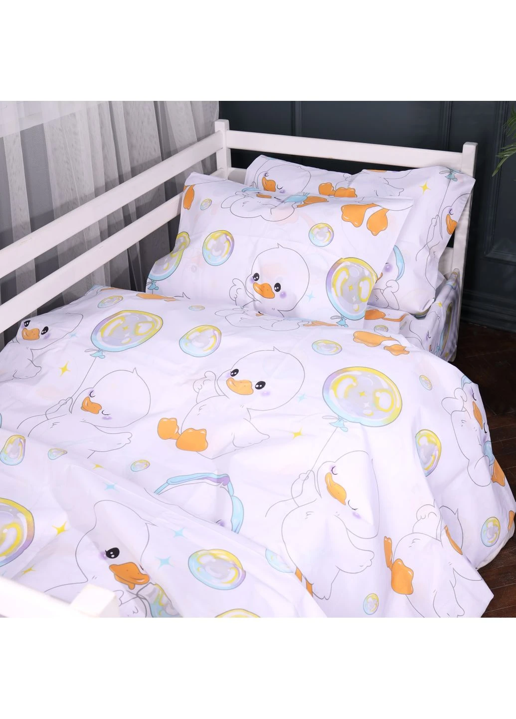 Підковдра Бязь Kids Time 17-0895 Baby Ducks white 220*240 Mirson (399966986)