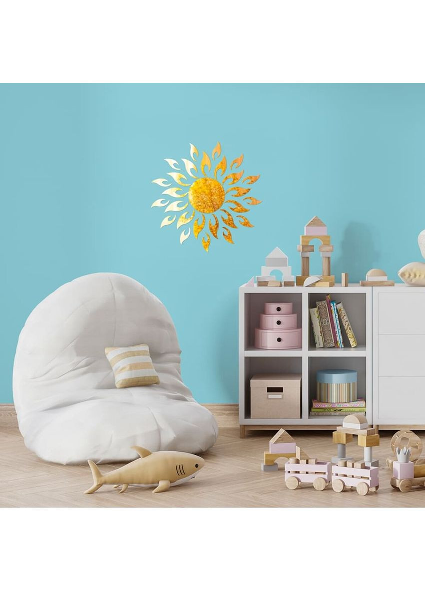 Зеркальный декор акриловый самоклеящийся золото, 27шт (D) SW-00002503 Sticker Wall (373647909)