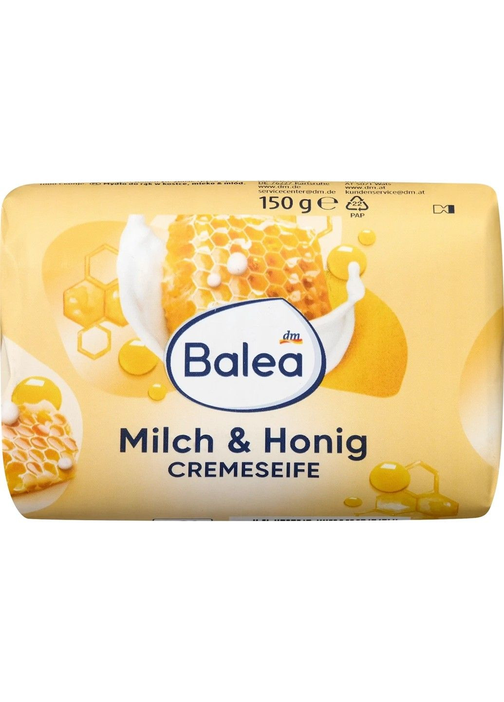 Cremeseife Milch & Honig 150 г крем-мило з молоком і медом, ніжне очищення + зволоження Balea (346483988)