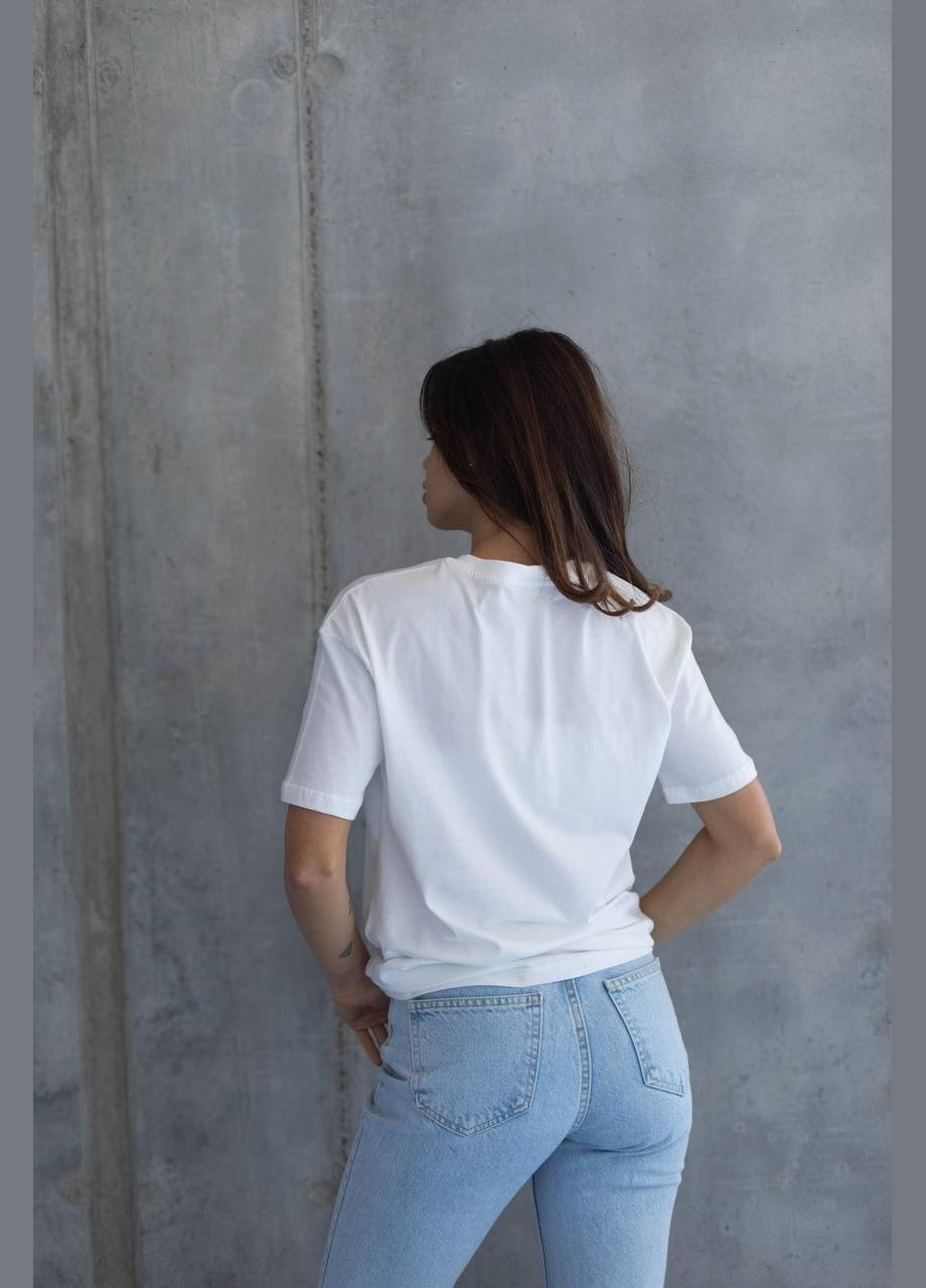 Белая летняя женская футболка турция No Brand 020
