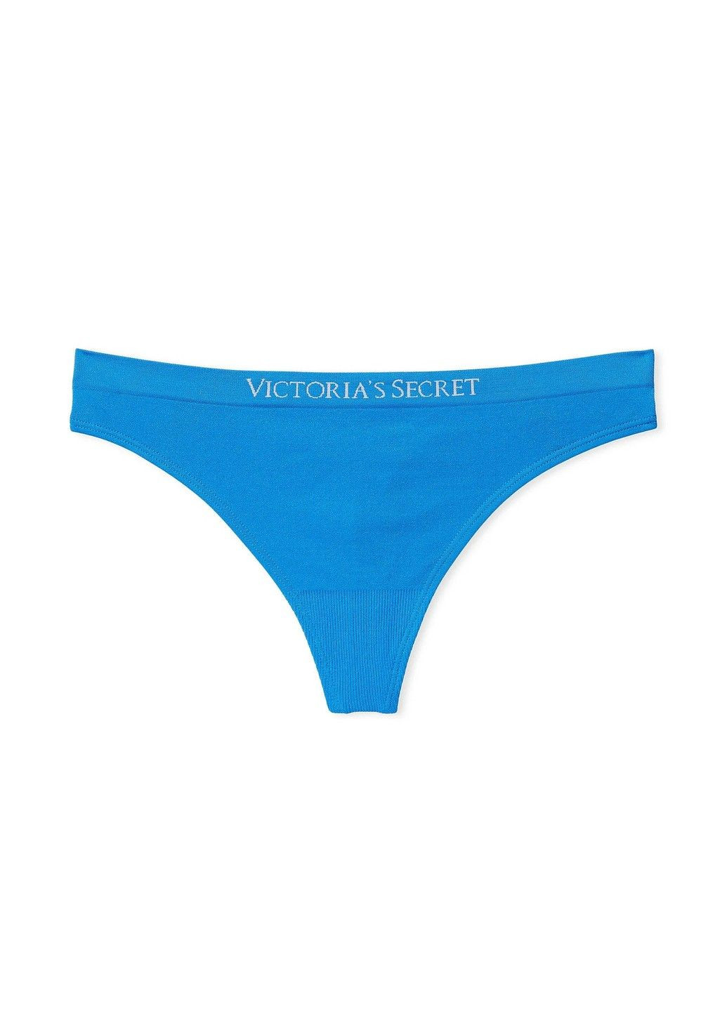 Трусики-стринги женские с микрофибры Seamless Thong Panty голубые Victoria's Secret (355077342)