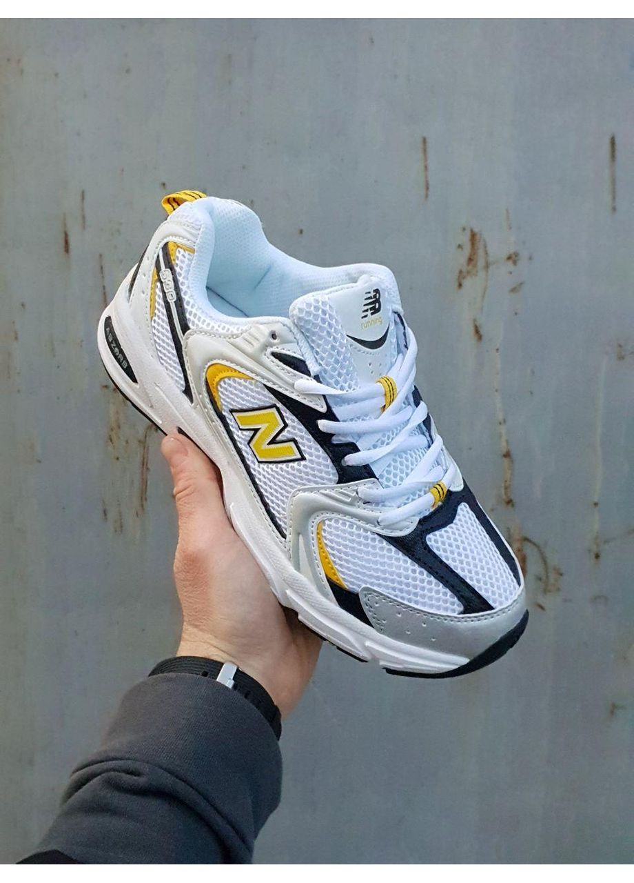 КРОСІВКИ ЖІНОЧІ NEW BALANCE 530 WHITE YELLOW BLACK НЬЮ БЕЛАНС 530 No Brand чорні демісезони (369389853)