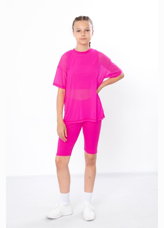Розовый летний комплект для девочки (подростковый) (p-14561) Носи своє